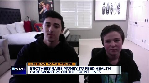 Brothers raise money to feed health care workers on the front lines.