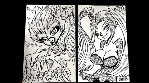 Friday Live Drawing Stream! Drawing Sketch of a Backers OC & Harpy Speed Draw Challenge
