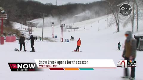 Skiers hit the slopes at Snow Creek