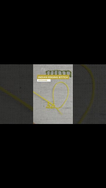 Indian edging stitch #embroidery