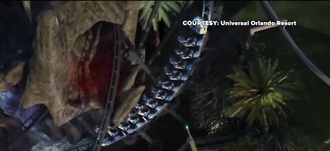 Universal unveils new dinosaur themed rollercoaster for next year