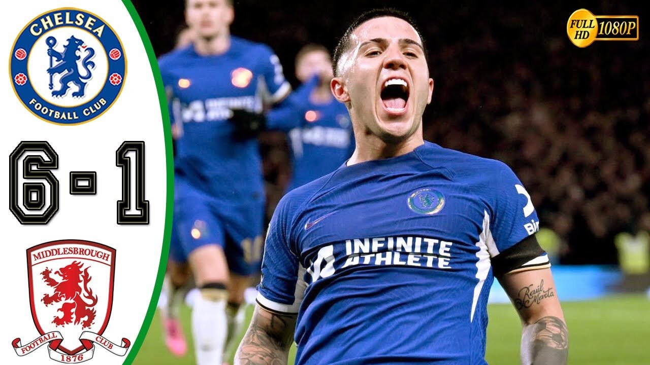 Chelsea vs MiddlesBrough 6-1 All Highlights & Goals 2024 HD