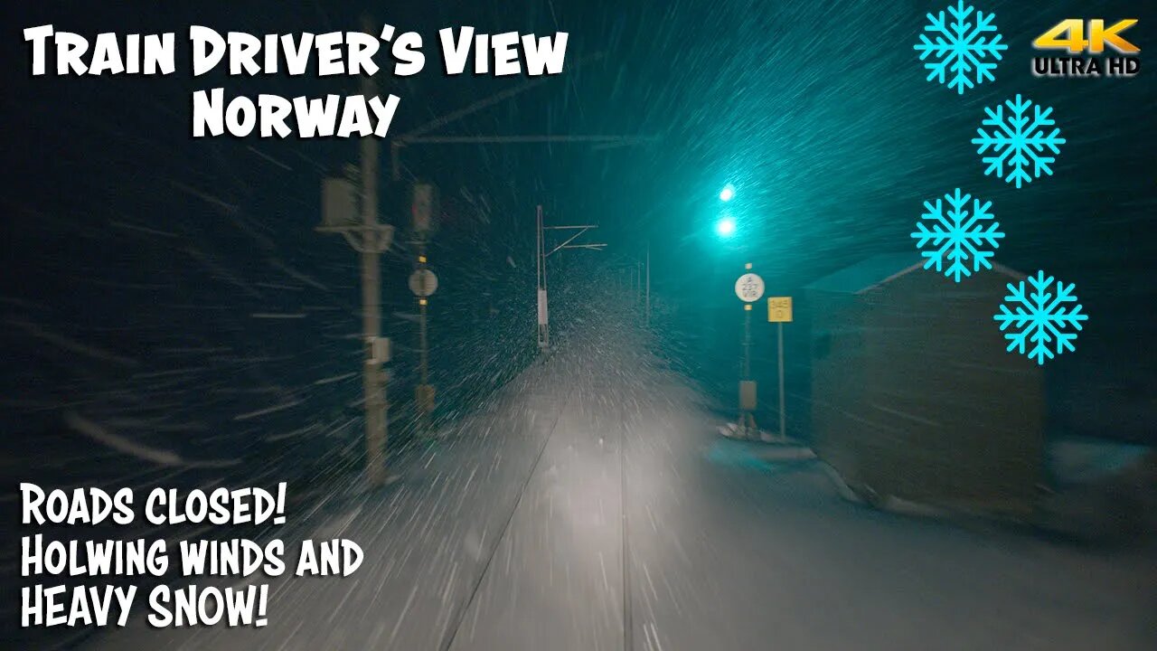 4K CABVIEW: Howling winds and HEAVY snow! 🌨️🌨️❄️🌬️