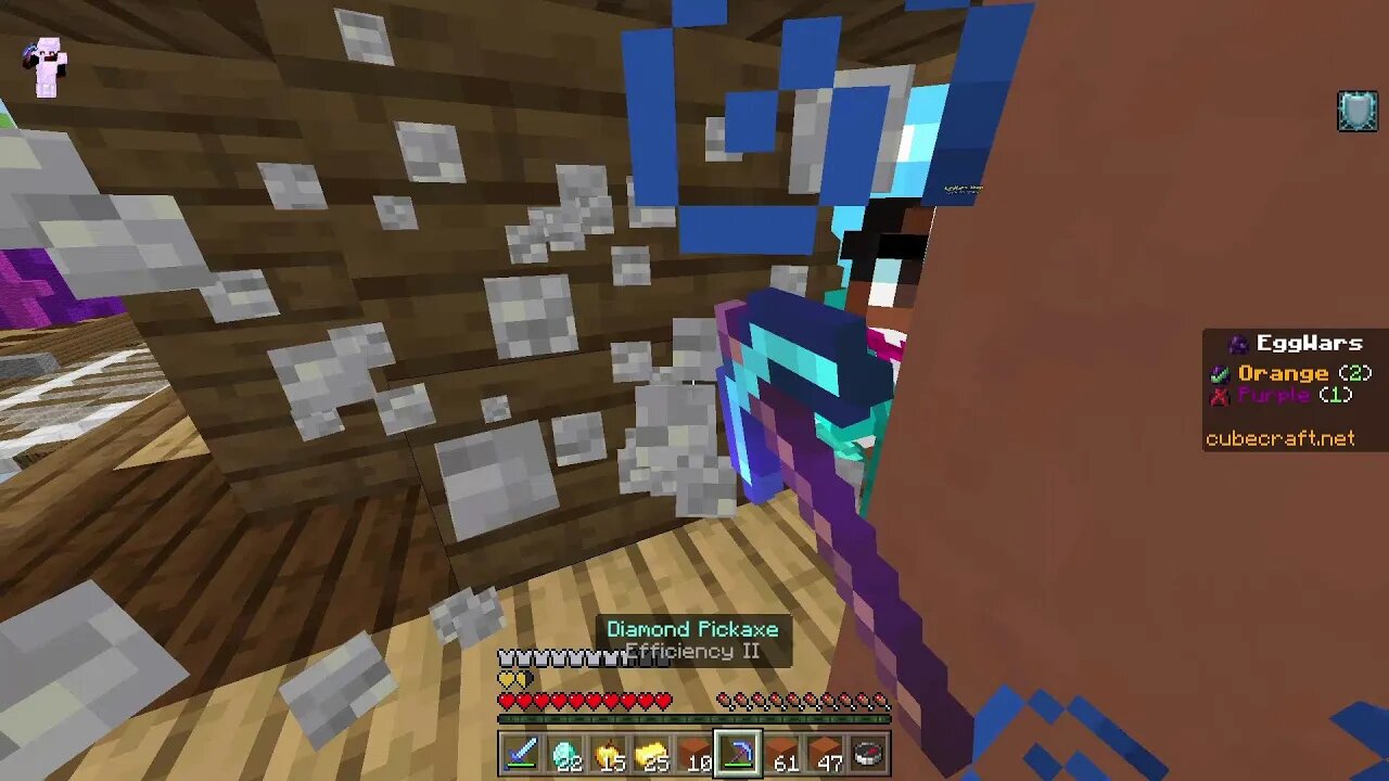 Minecraft noob hiding and only wearing diamond helmet got bozod