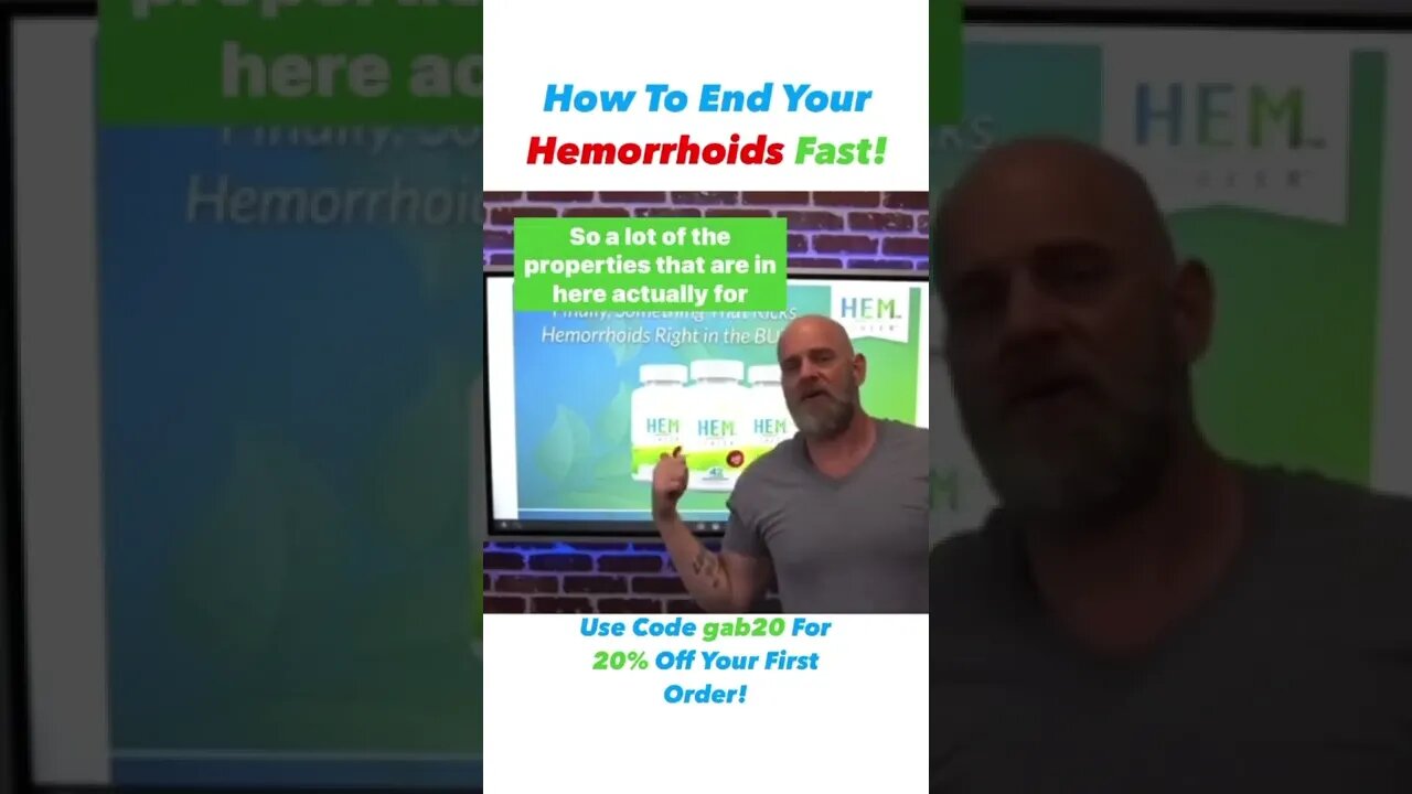 How To End Your Hemorrhoids Fast!