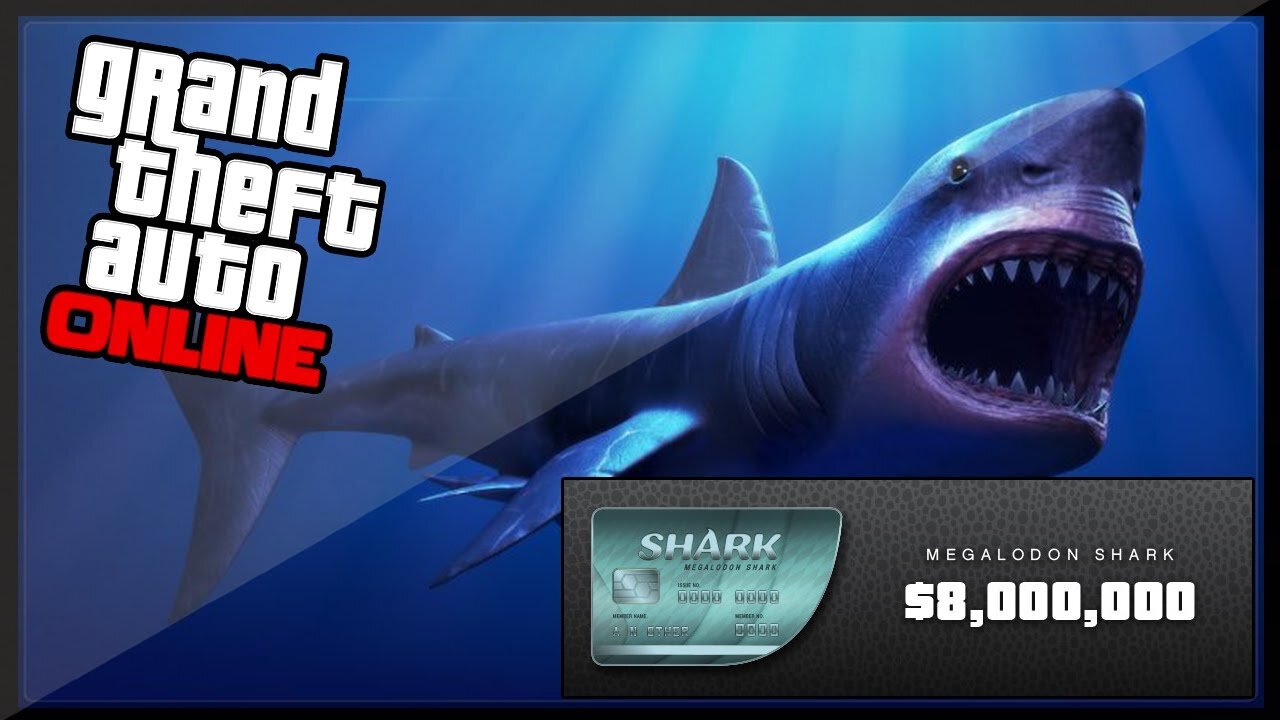 GTA 5 Online - New! "MEGALODON" Shark Card - 8 MILLION Dollars! (GTA 5 Online)