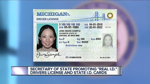 Secretary of State promoting 'Real I.D." drivers license and state I.D. cards