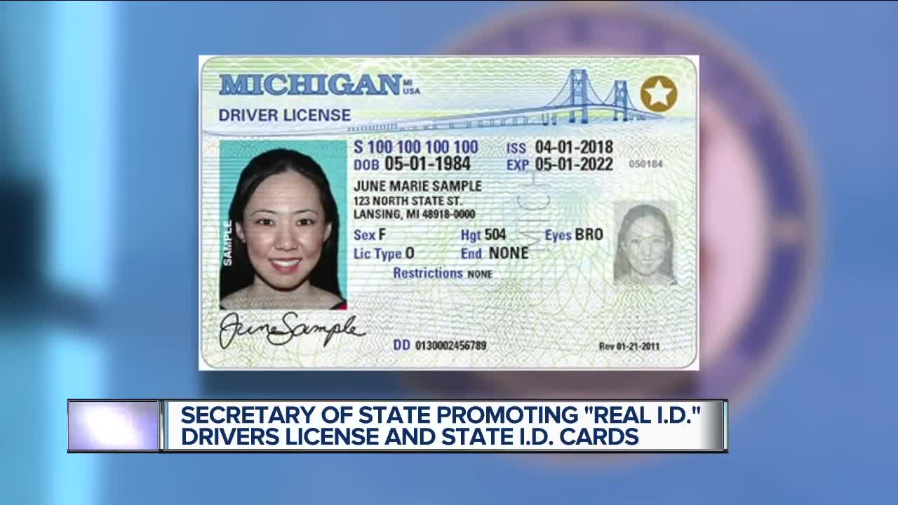 Secretary of State promoting 'Real I.D." drivers license and state I.D. cards