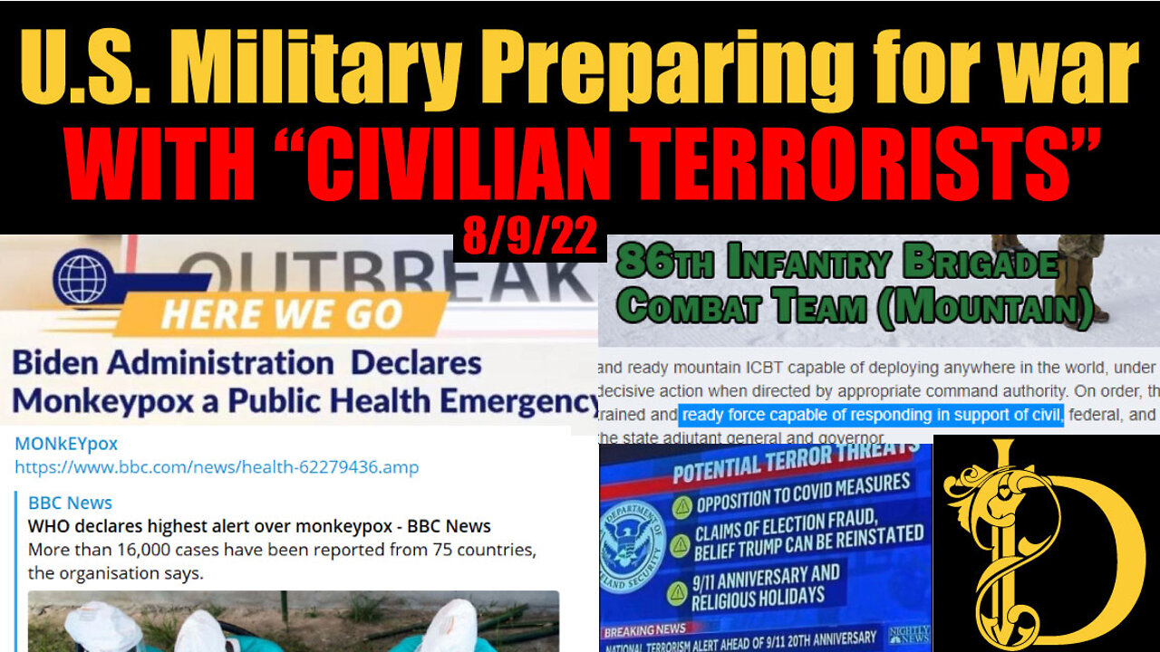 Is the Military Preparing for war with civilians? Is Money pox going to be the Grab?