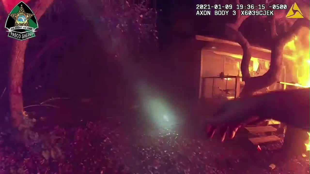 Pasco deputy saves dog from fire