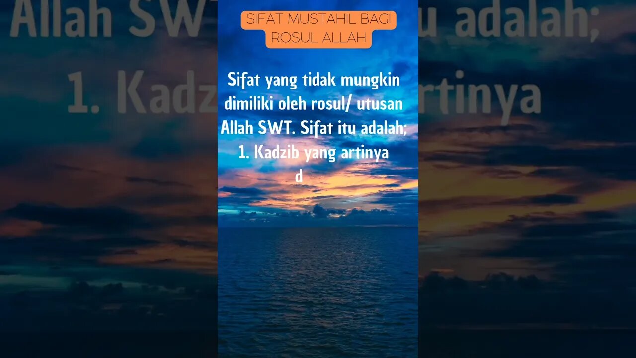 SIFAT MUSTAHIL BAGI ROSUL