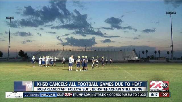 KHSD cancels all Friday football games due to excessive heat