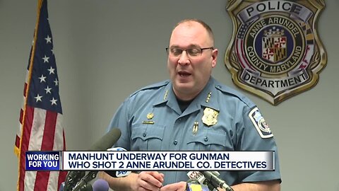 Manhunt underway for gunman who shot two Anne Arundel County detectives