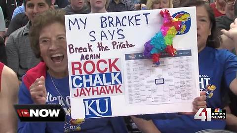 KU men's basketball team practices ahead of NCAA Final Four game