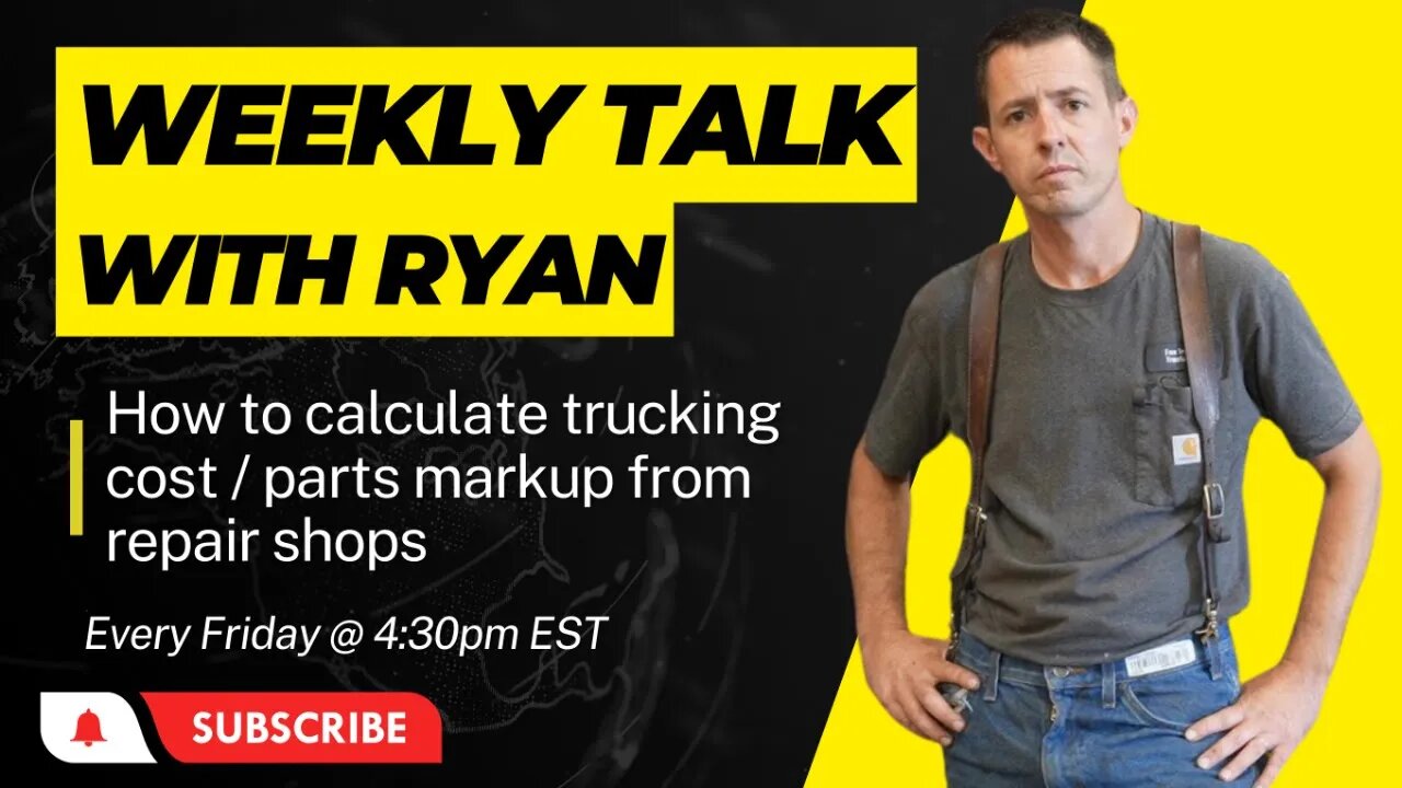 Livestream - How to calculate trucking cost / parts markup from repair shop & more