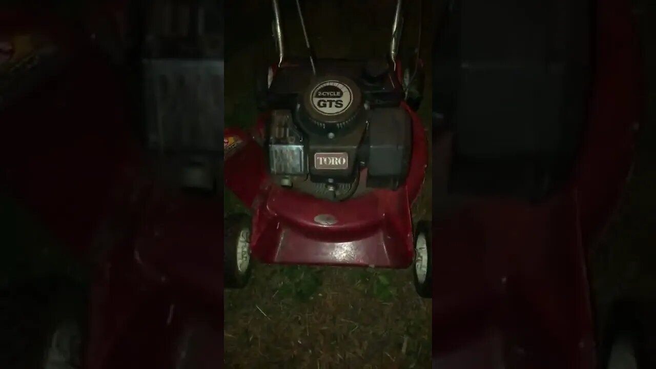 Moments before the start of lawn mower