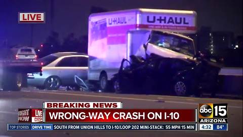 DPS: 7 hurt in wrong-way crash in Phoenix