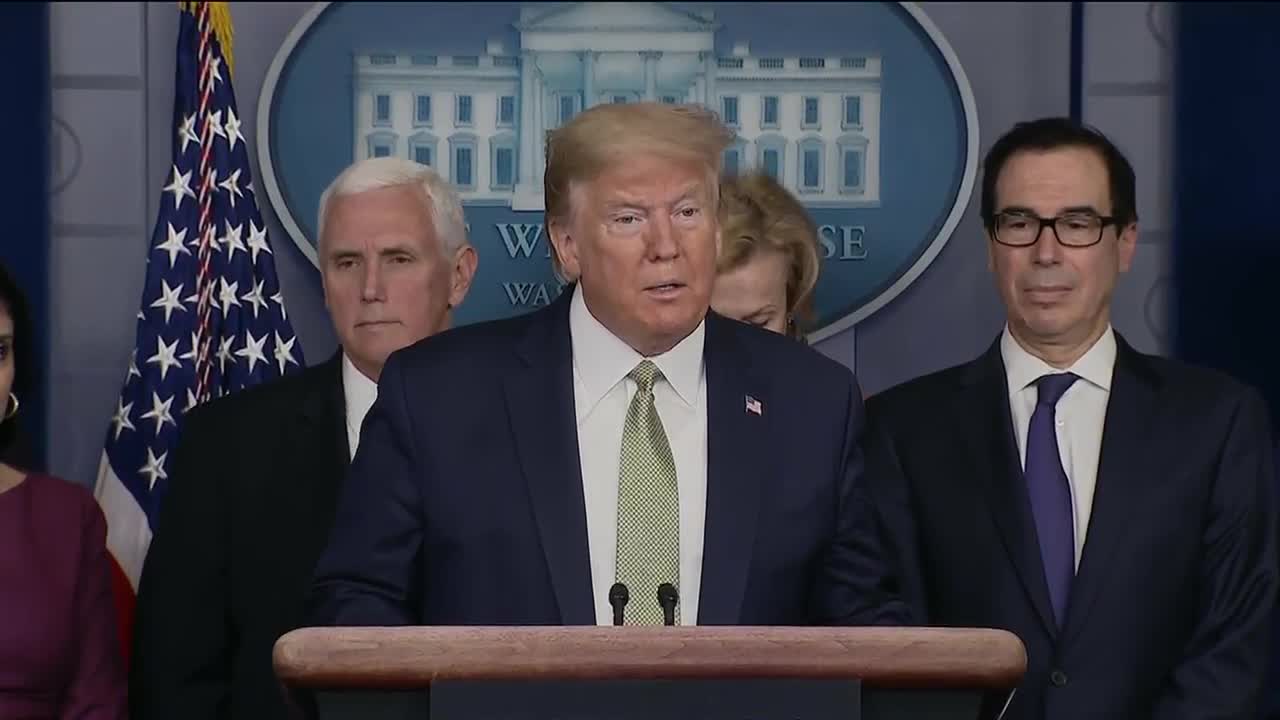 Full news conference: Trump administration discussing sending cash to Americans as part of stimulus package