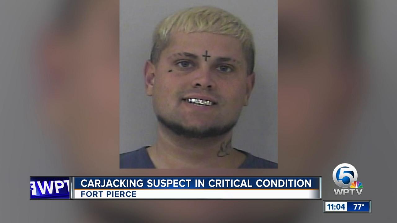 Carjacking suspect in critical condition after crash with Fort Pierce police cruiser