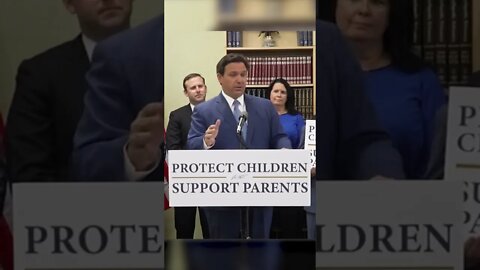 DeSantis on leftists & corporate media sloganeering his bill