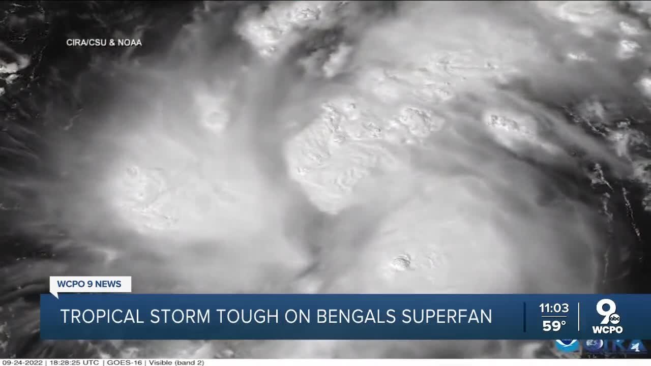 Tropical Storm Ian tough on Bengals superfan