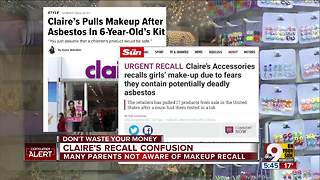 Parents confused over Claire's makeup recall