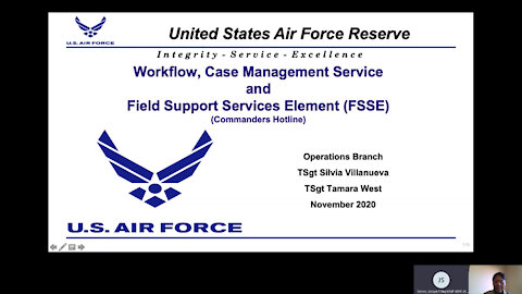 Air Reserve Component Field Orientation Workflow Briefing