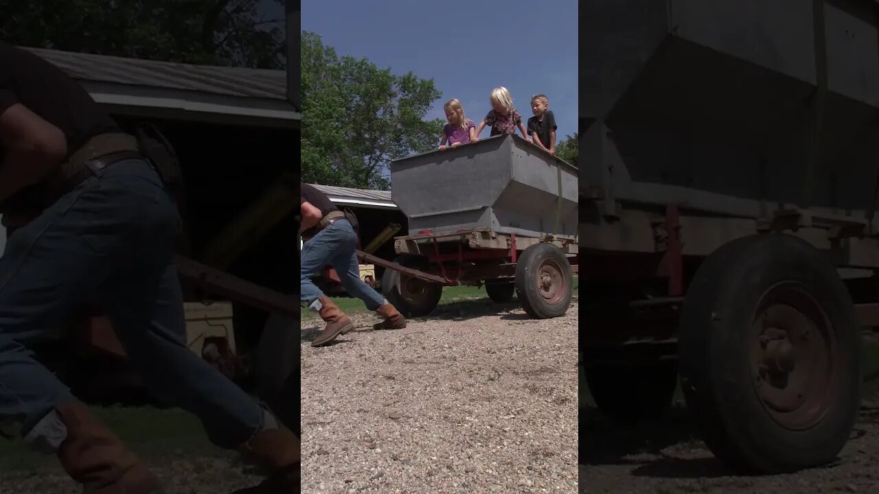 When they ask you to pull them in the wagon . . .🤣 #shorts #funny #farmboy