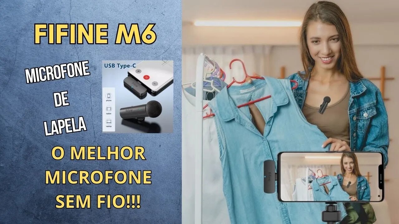 Fifine M6: O Melhor Microfone de Lapela sem Fios para iPhone e Android!