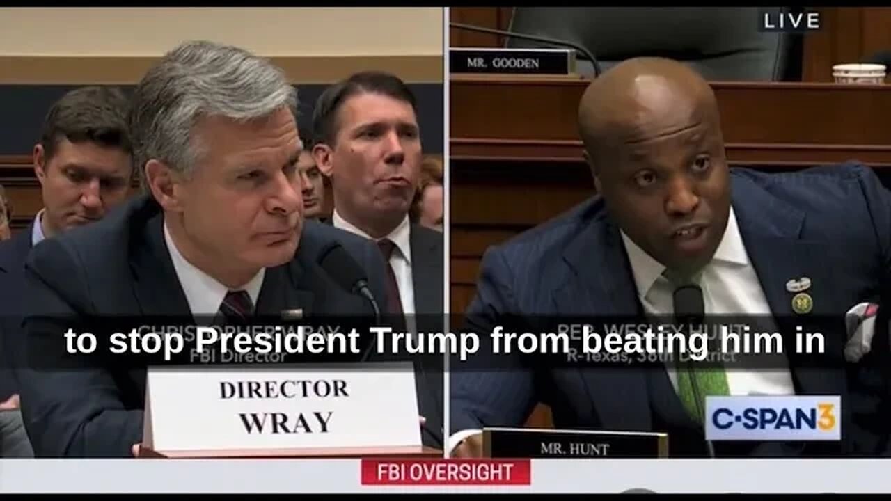 Rep. Wesley Hunt Exposing The FBI's Corruption And Harassment Against President Trump