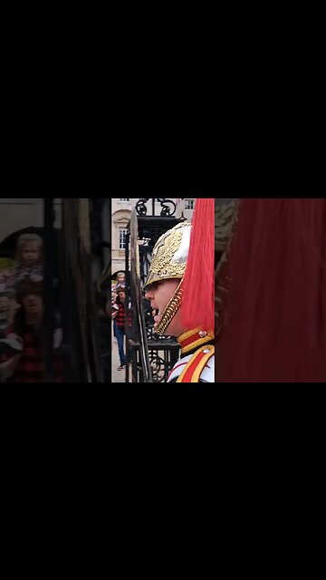 The kings guard shouts make way #horseguardsparade