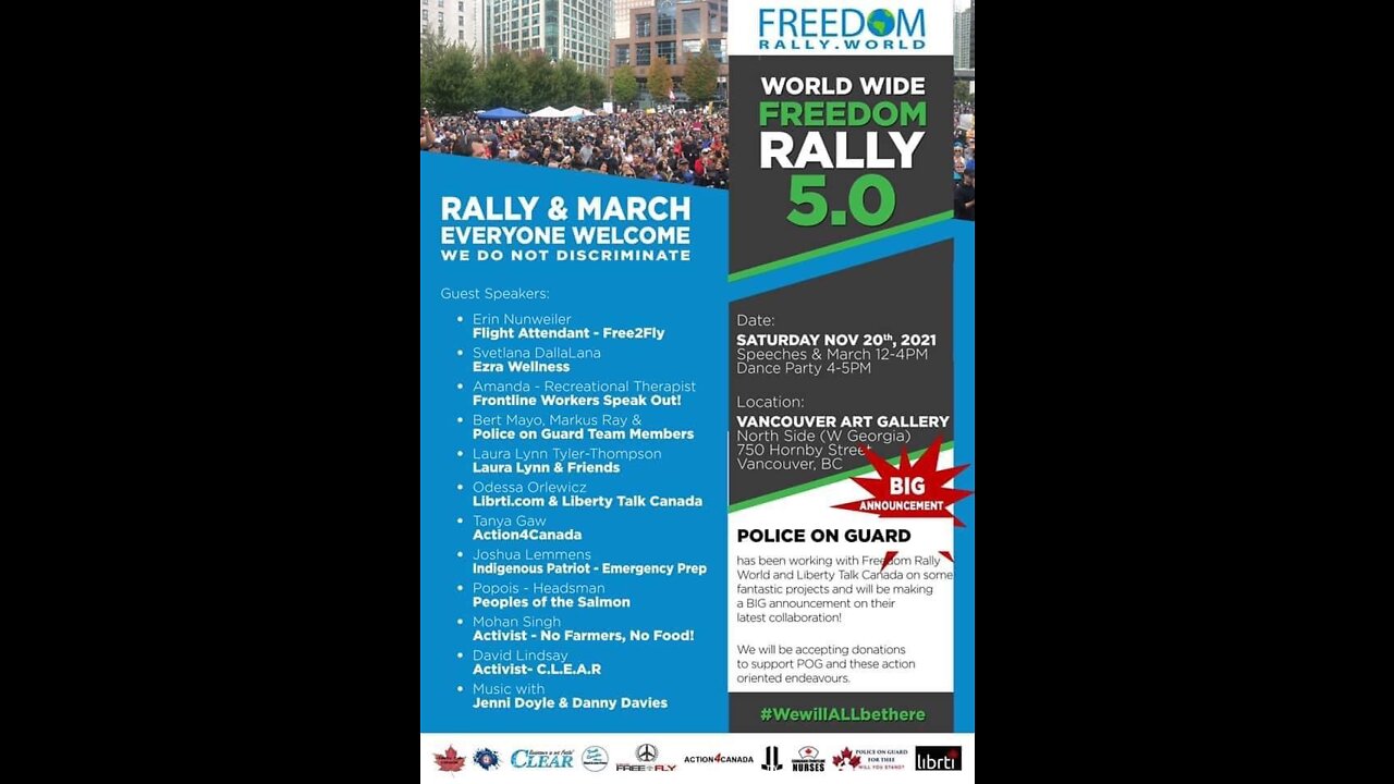 World Wide Freedom Rally 5.0, Vancouver BC, November 20, 2021