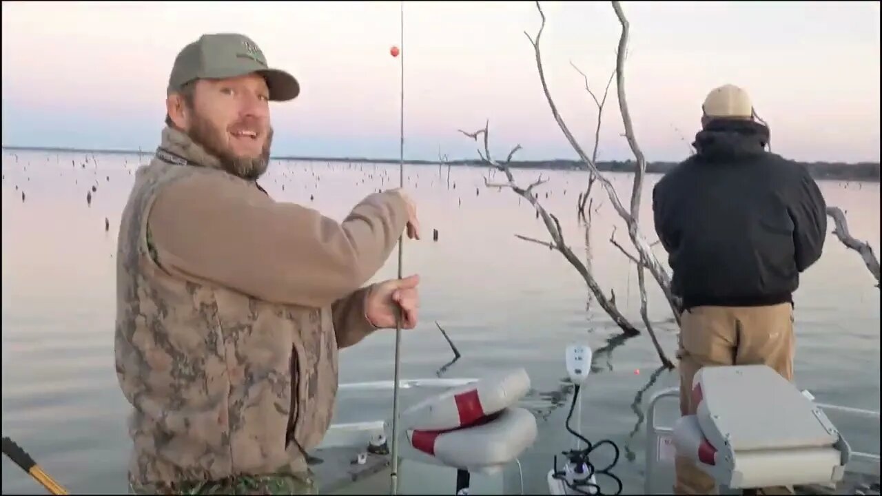 Catfishing with a Marine in freezing weather.