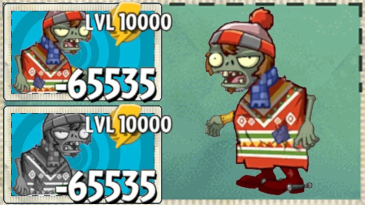 Plants vs Zombies 2 Festivus Poncho Upgraded to Level 10000 PvZ2 | @peacannon