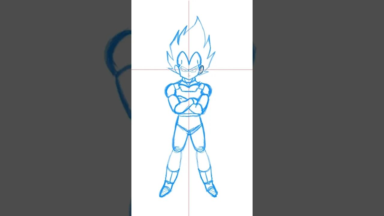 Vegeta Fanart - Clip Studio Paint - Timelapse Process