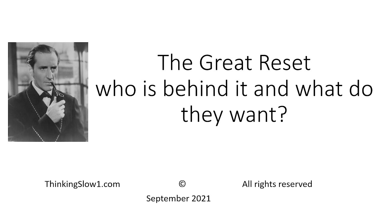 The Great Reset - what is it and who is behind it