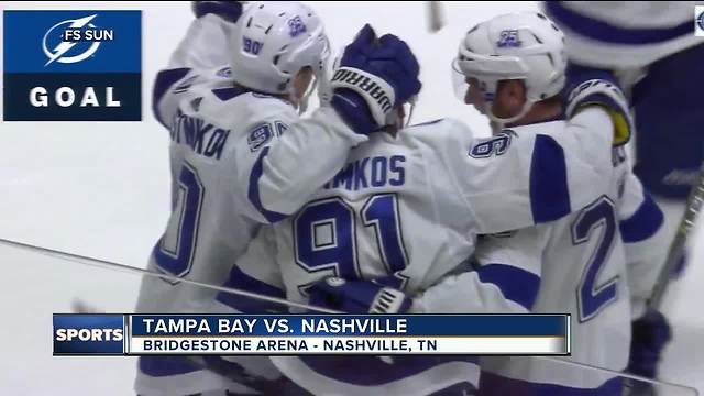 Yanni Gourde's overtime winner leads the Tampa Bay Lightning Lightning past the Nashville Predators