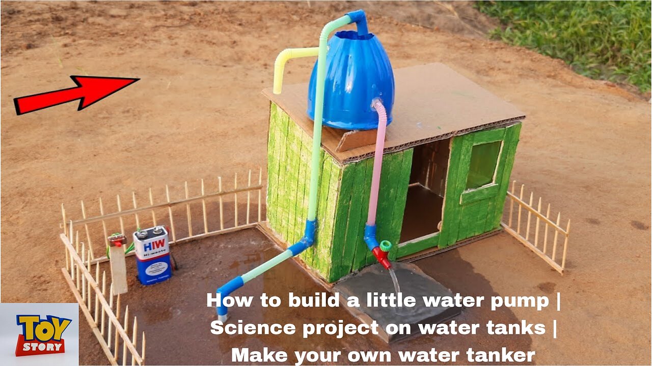 How to build a little water pump | Science project on water tanks | Make your own water tanker