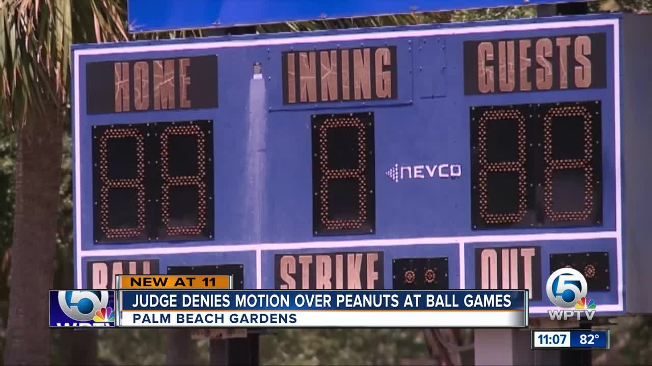 Judge denies motion over peanuts at baseball games in Palm Beach Gardens