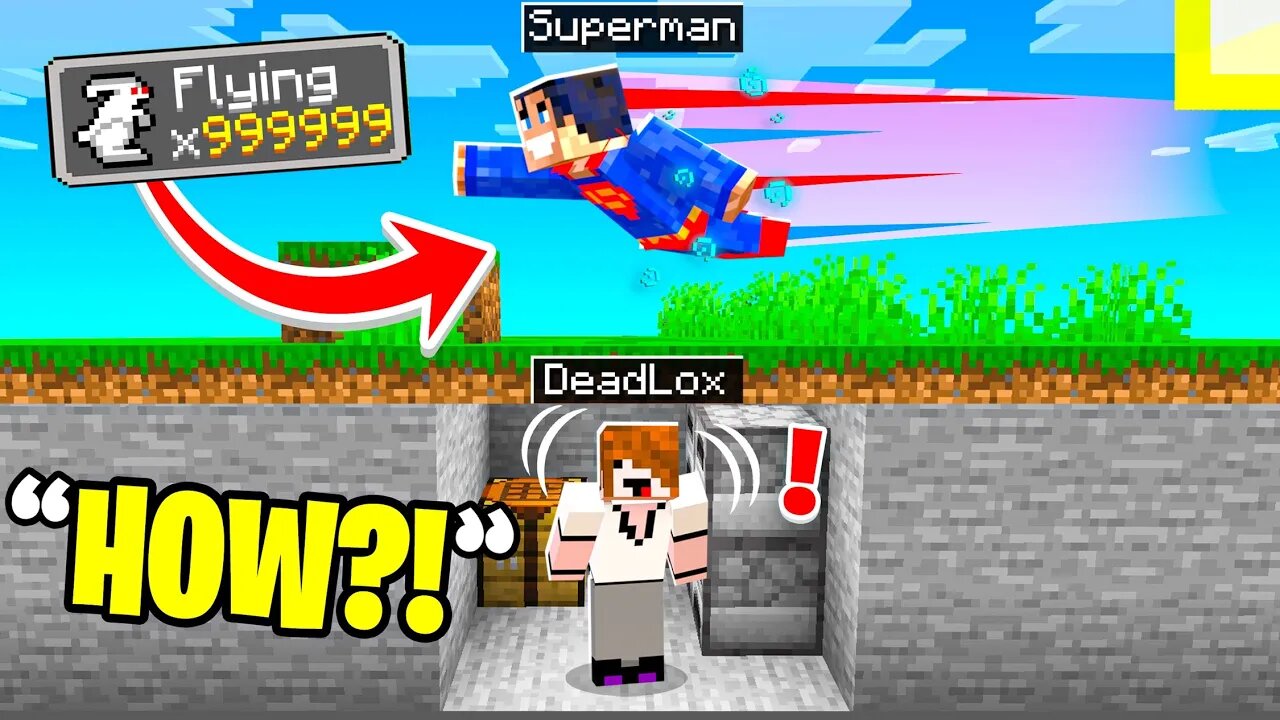 SUPERMAN Mod Trolling In Minecraft Manhunt!