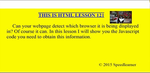 HTML Lesson 121