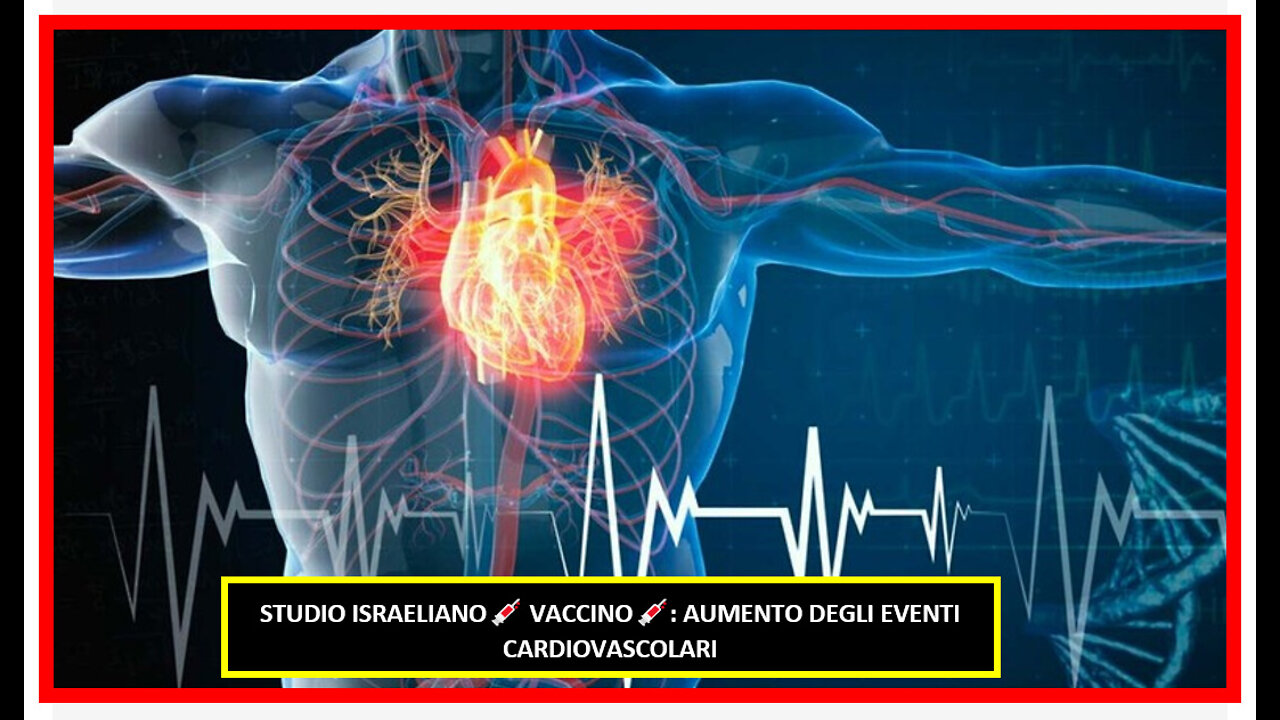 💉​💔​💉​ STUDIO ISRAELIANO: AUMENTO DEGLI EVENTI CARDIOVASCOLARI EMERGENZIALI 💉​💔​💉​