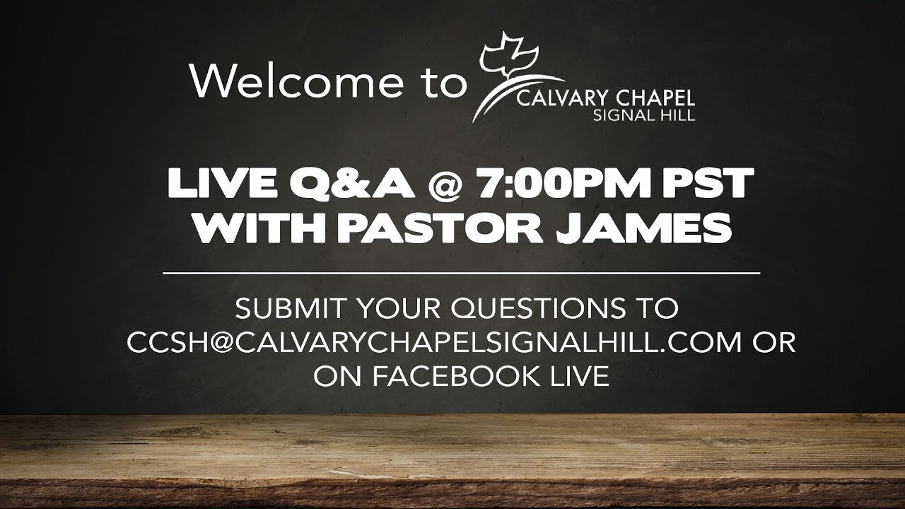 (Originally Aired 05/05/2020) May 4th - Q&A with Pastor James Kaddis