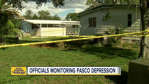 Officials monitoring Pasco depression