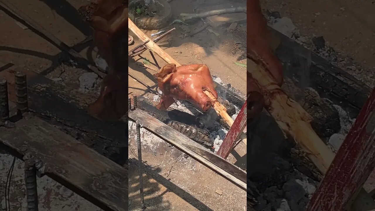 Lechon Baboy Ulo #itsmorefuninthephilippines #Shorts Pigs Head Roast