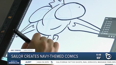 San Diego Sailor creates Navy-themed comics