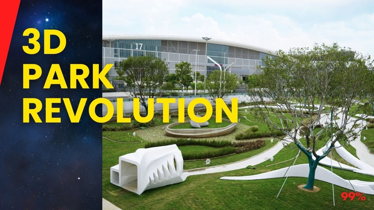 Robots Build Futuristic Park in Record Time with 3D Printing