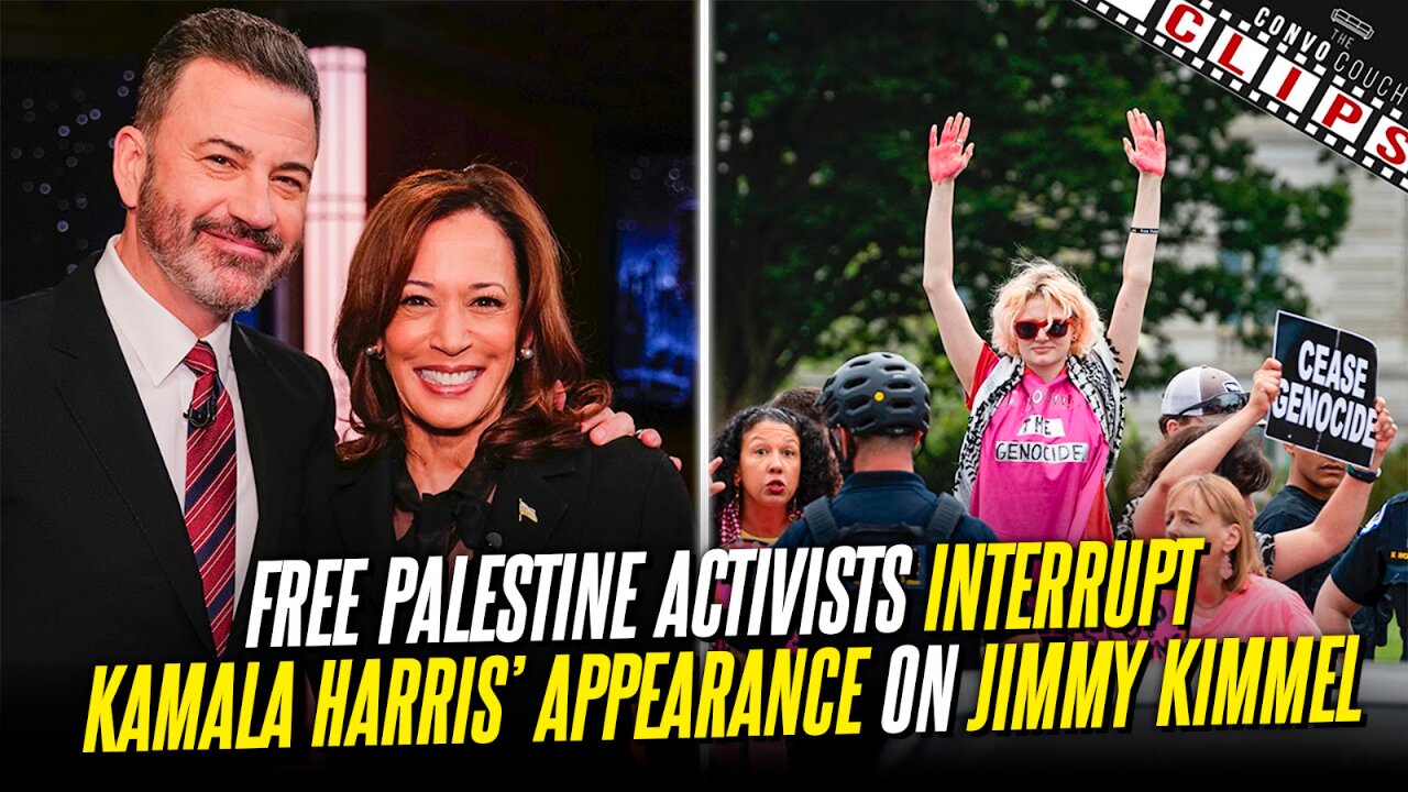 Free Palestine Activists Interrupt Kamala Harris’ Appearance on Jimmy Kimmel