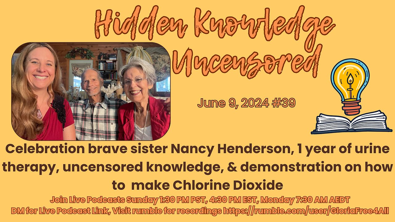 Interview Nancy Henderson, 1yr urine therapy, Sons of Liberty w/ Kerri Rivera,& Chlorine Dioxide #3