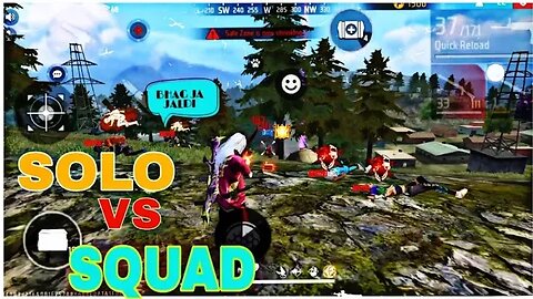 SOLO VS SQUAD 🥵 RUSH GAMEPLAY 😎 #freefire #freefirevideo